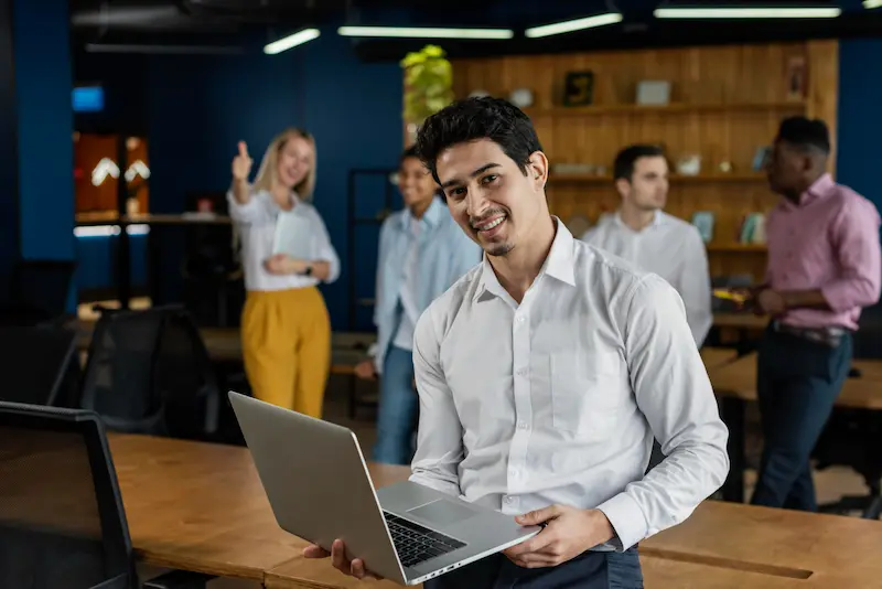 A Man with laptop